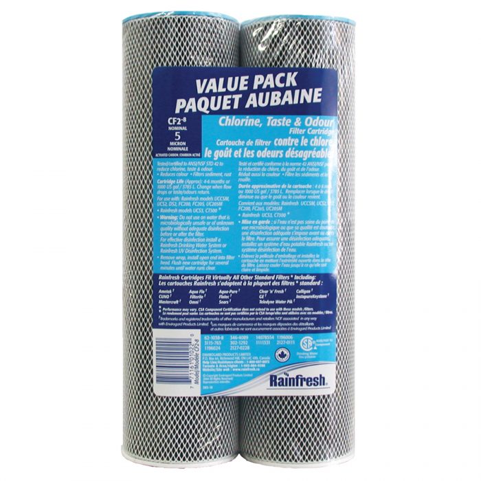 Chlorine Removal Filter Cartridge, Activated Carbon block Rainfresh CF2