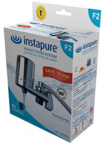 Instapure F2C - Chrome finish with black handle - Packaging