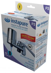 Instapure F5C - all chrome faucet mount filter - Packaging