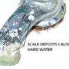 Hard water scale on faucet