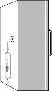 IM200 external fridge filter behind fridge