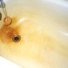 Iron stains on bath tub