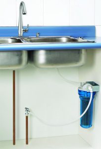 kitchen faucet water filter installed