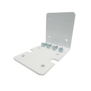 Mounting bracket for Rainfresh and other high flow water filter housings. Includes 4 self-tapping steel screws